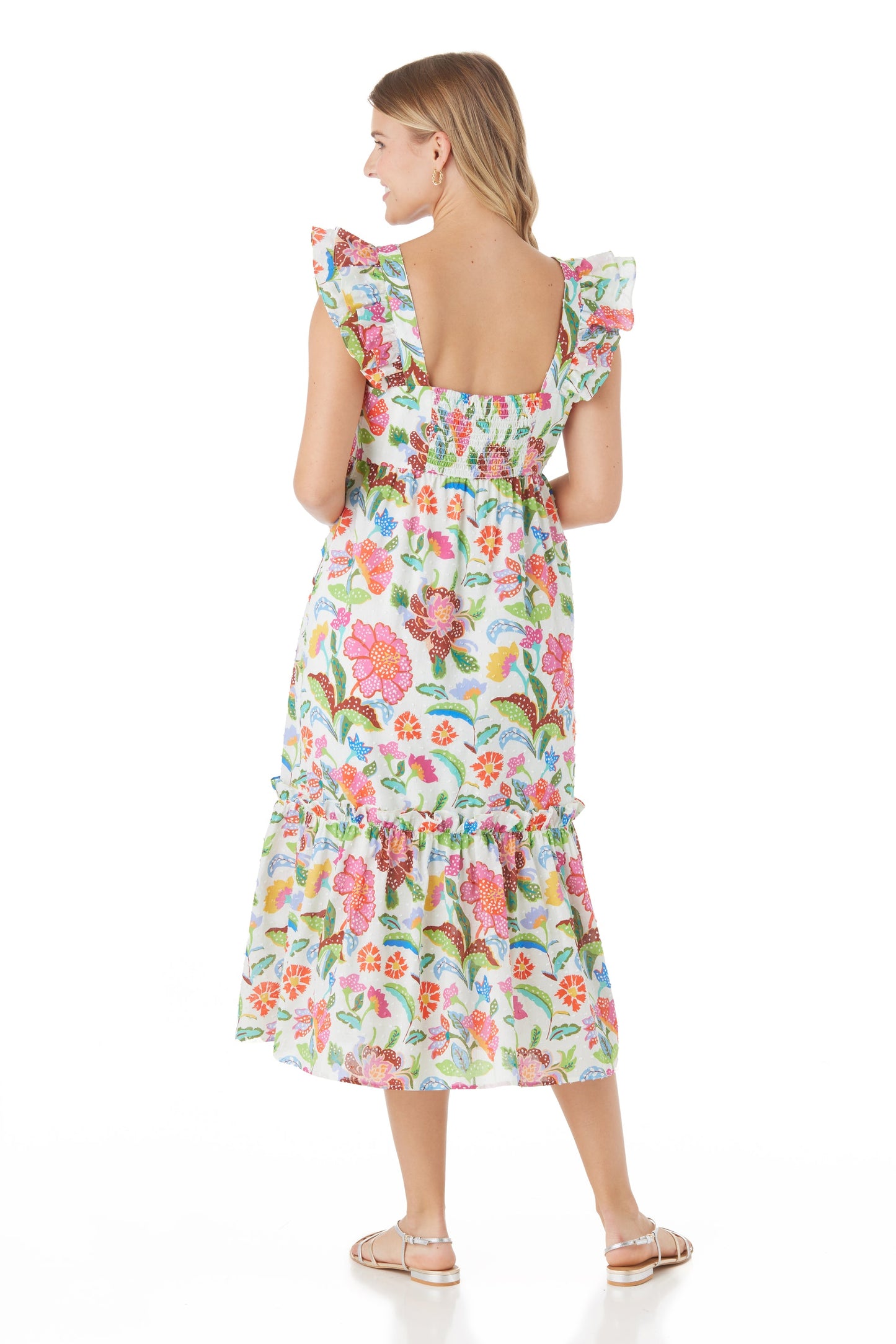 CROSBY Bryce Dress - Botanical Garden White