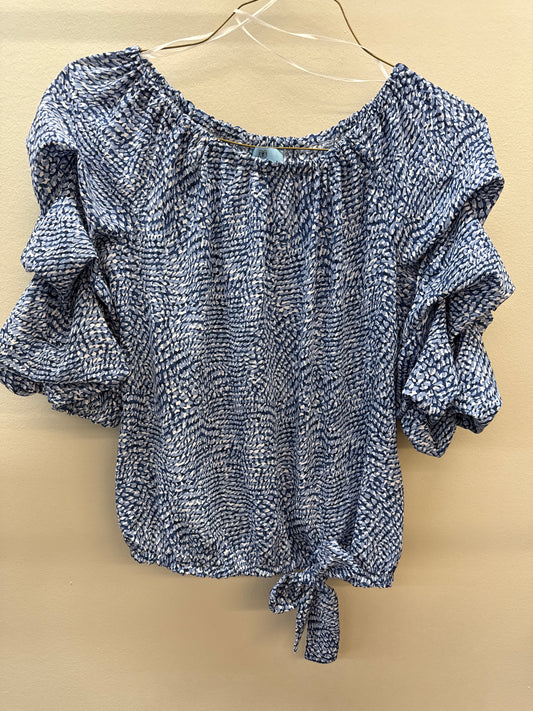 BL 0013 Blue Print Top - Small