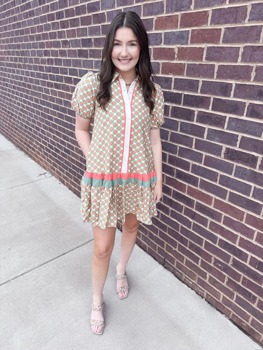 Geo Print Dress