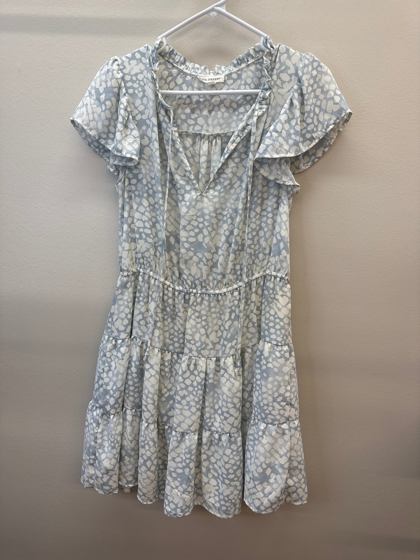 PK*0008 Blu Pepper Tiered Dress- Medium