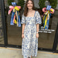 Blue Toile Maxi Dress