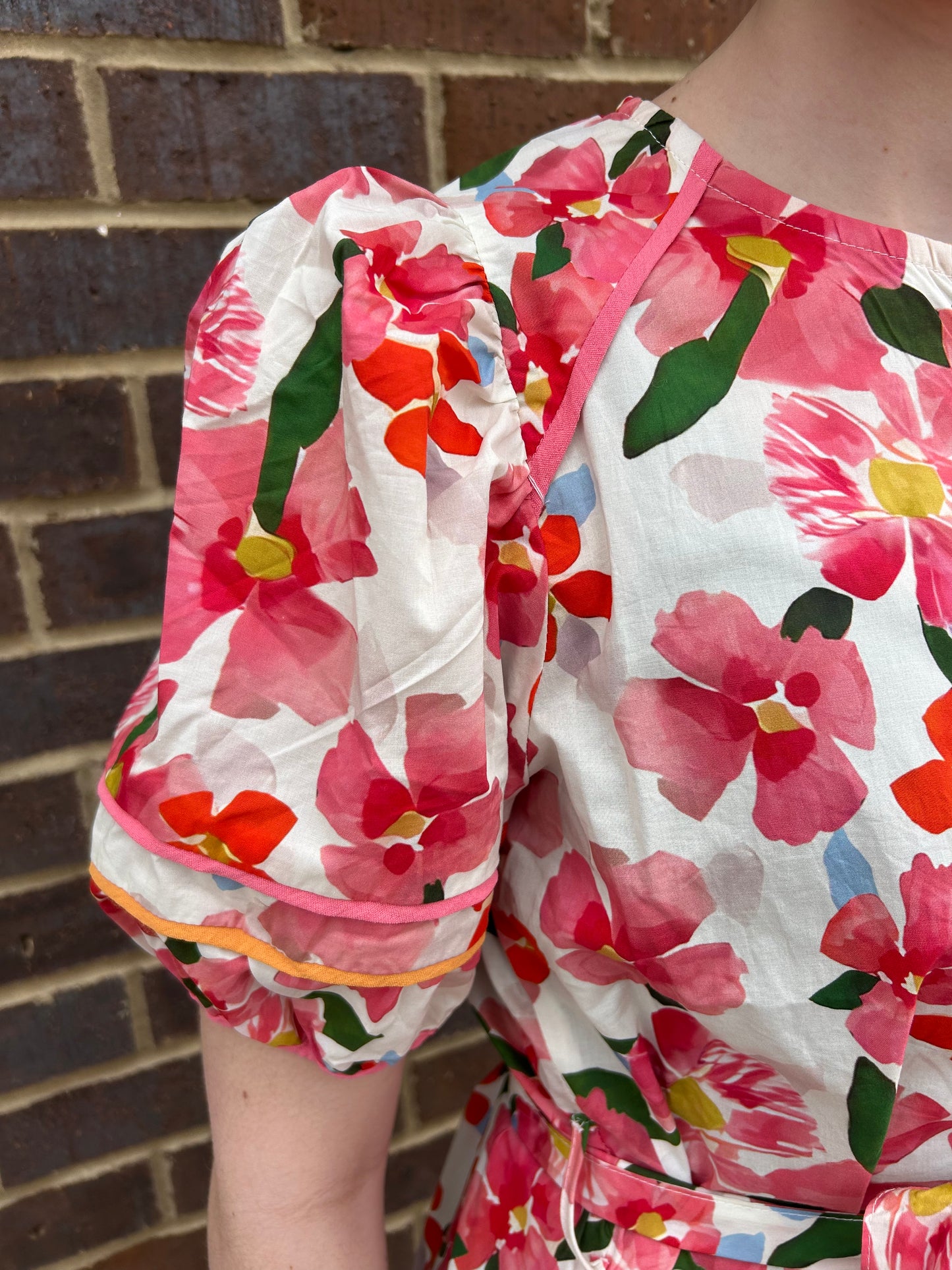 Floral Tie Waist Dress