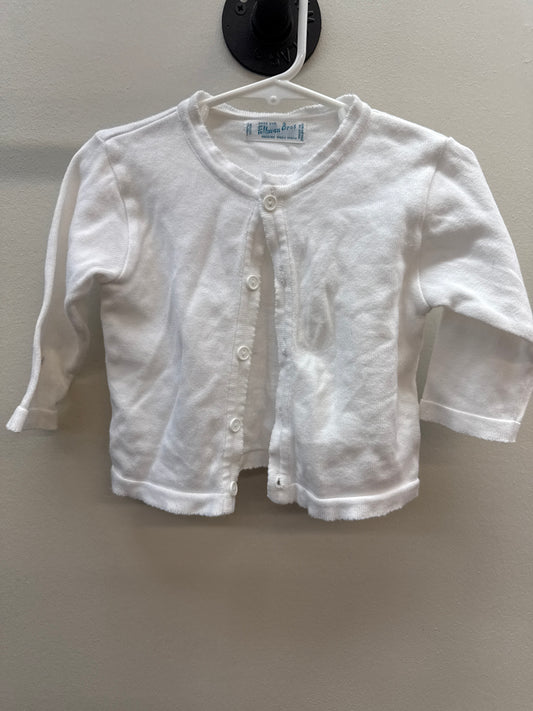 PK 0002 Feltman Bros White Cardigan - 18 months
