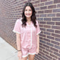 Ruffle Silk PJ Set