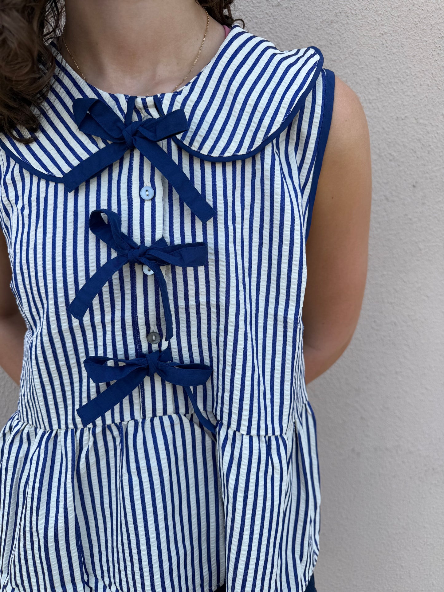 Navy Stripe Top