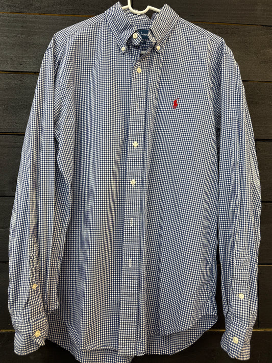 PK 0003 Ralph Lauren Button-Up Blue Check - Medium