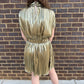 Gold Ruched Mini Dress