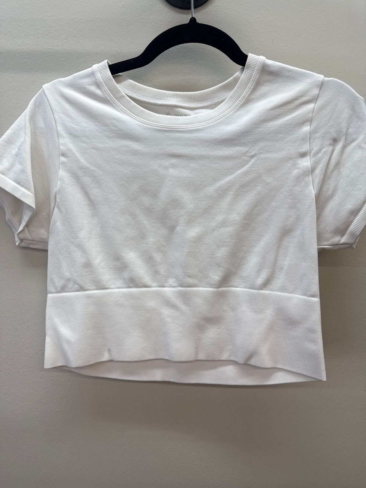 YW 0004 Aerie White Cropped Tee - Large
