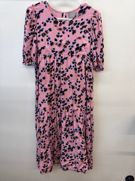 PK 0001 Pink Leopard Maxi Dress- Girls 14