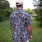 Earth Camo Button Up Performance Short Sleeve