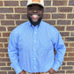 Blue Gingham LS Button Down