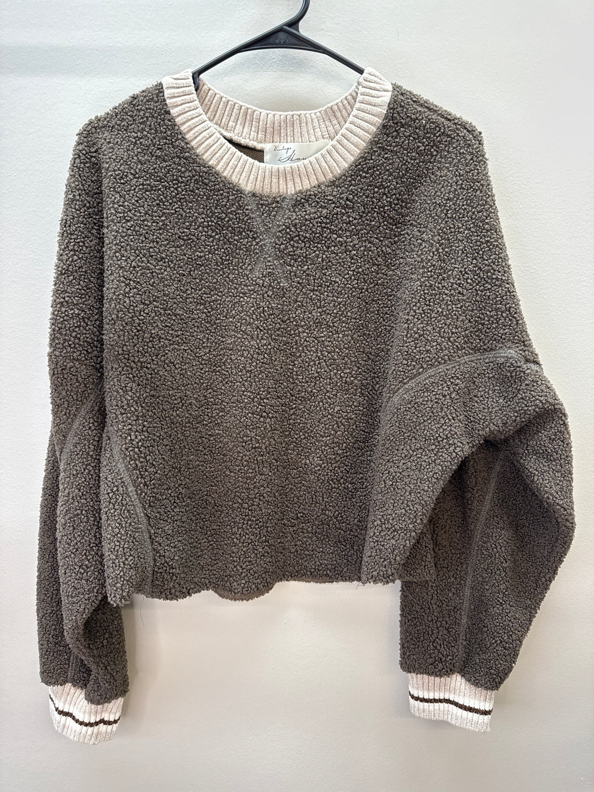 BL 0010 Vintage Havana Sherpa Pullover - Large