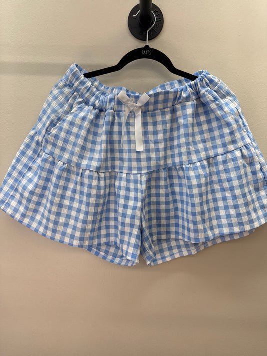 GR*0016 LuluMac Blue Gingham Shorts - Large
