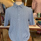 Blue Golf Print Performance Polo