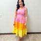 Colorblock Scallop Dress