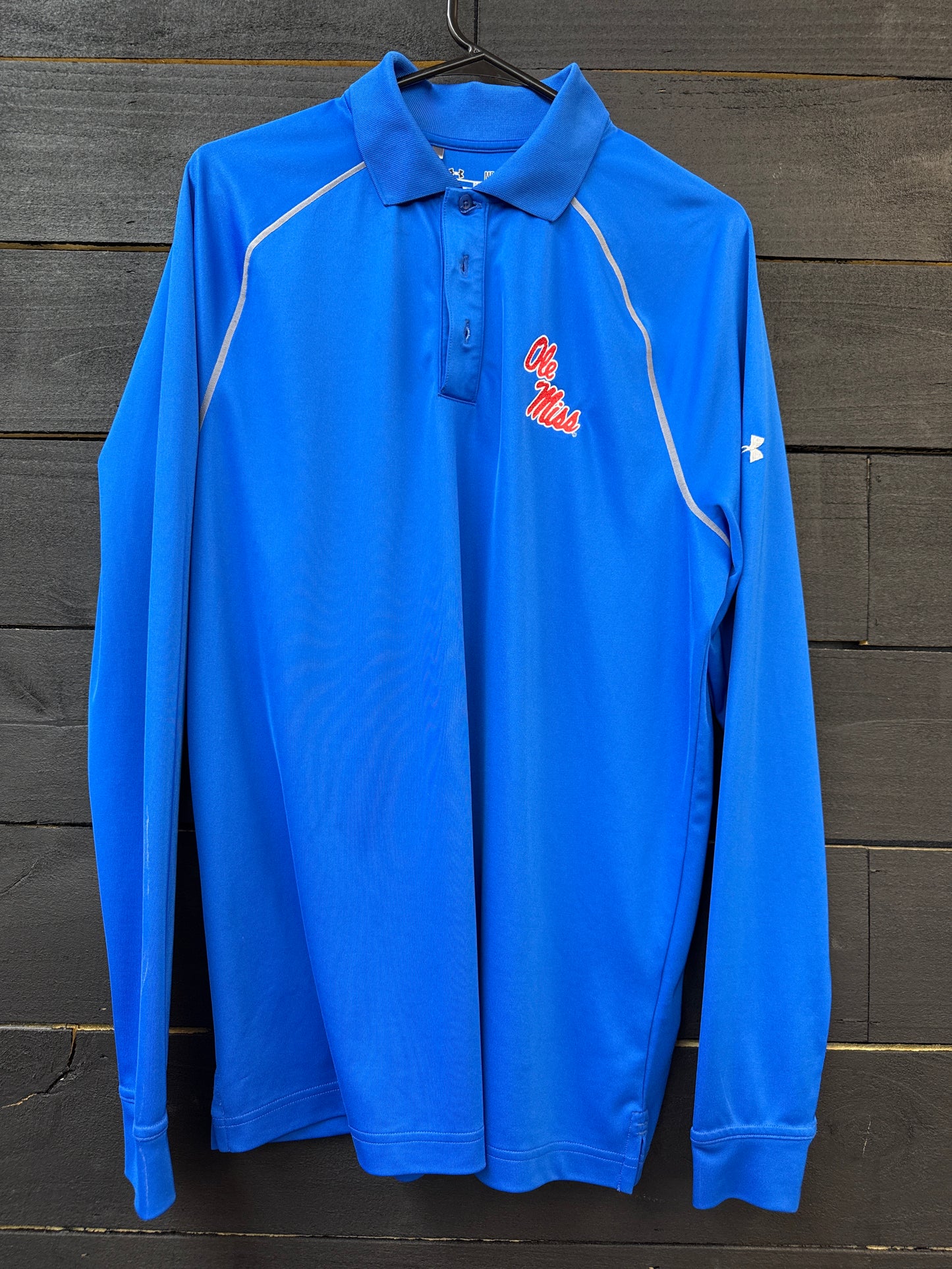 PK 0003 Ole Miss Under Armor LS Polo - Medium