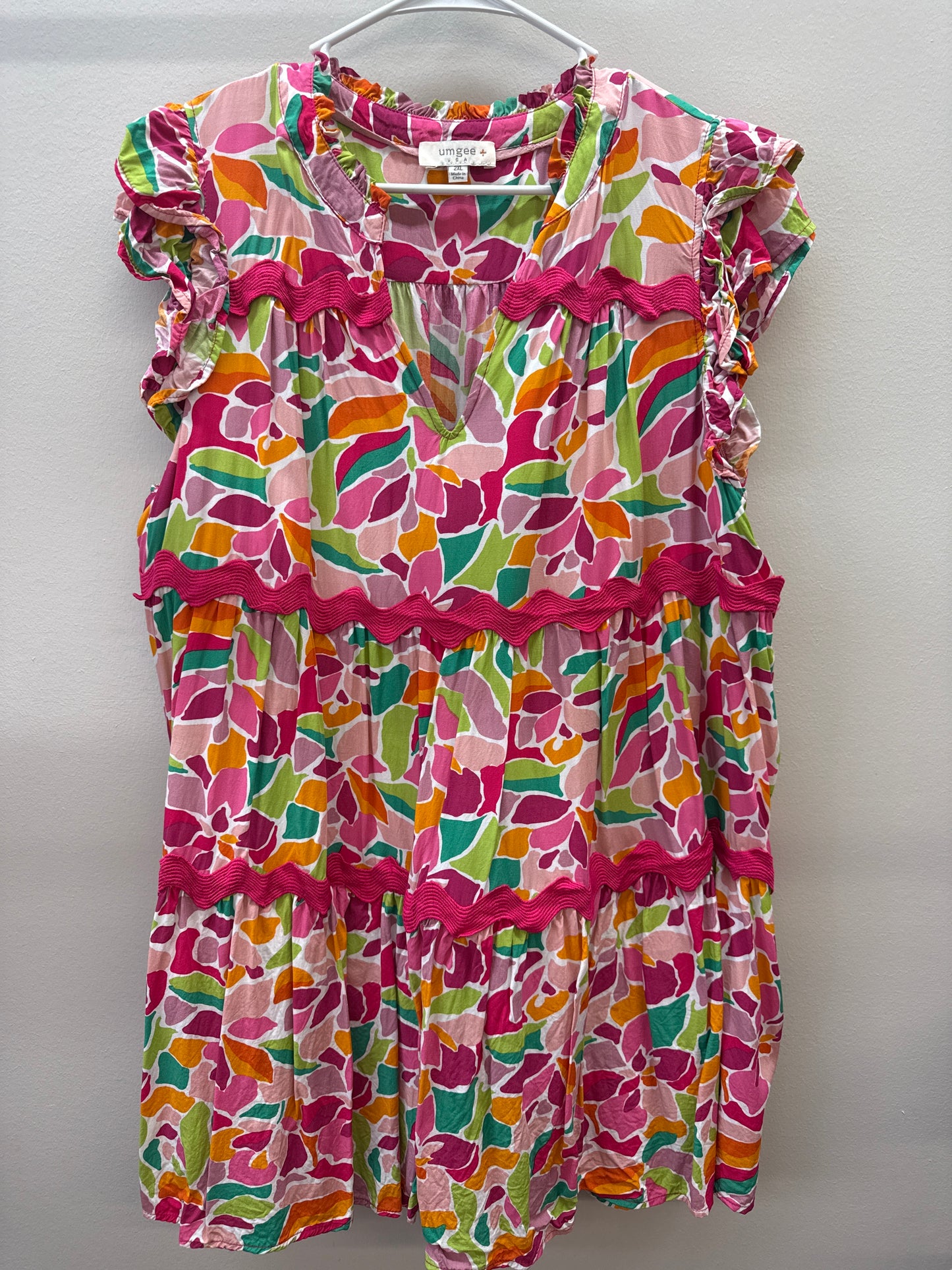 BL 0012 Umgee Abstract Dress - 2XL