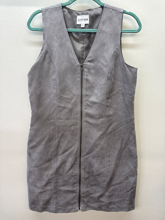 YW 0004 Olive+Oak Grey Zip Dress - Medium