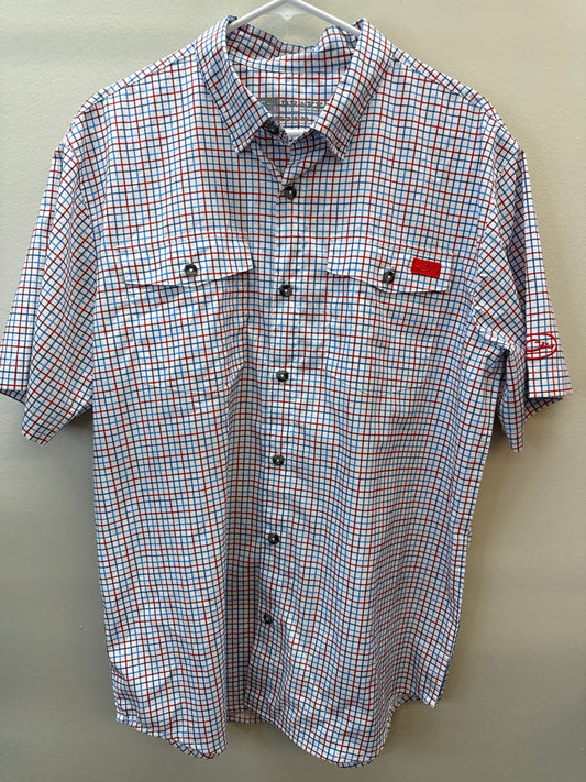 PK 0006 Drake Red/Blue Fishing Top - Medium