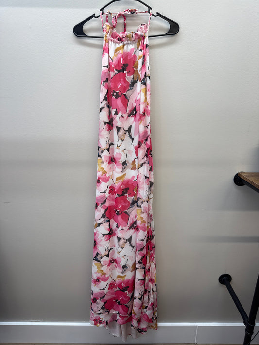 BL 0014 Karlie Floral Halter Maxi Dress - Medium