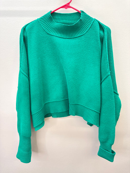 GR*0023 Zenana Kelly Green Sweater - S/M