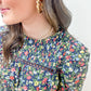 Floral Pintuck Long Sleeve Dress