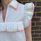 Floral Embroidered Collared Dress
