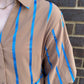 Ribbon Striped Midi Dress
