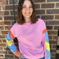 Pink Candy Colorblock Top