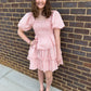Pink Floral Smocked Dress