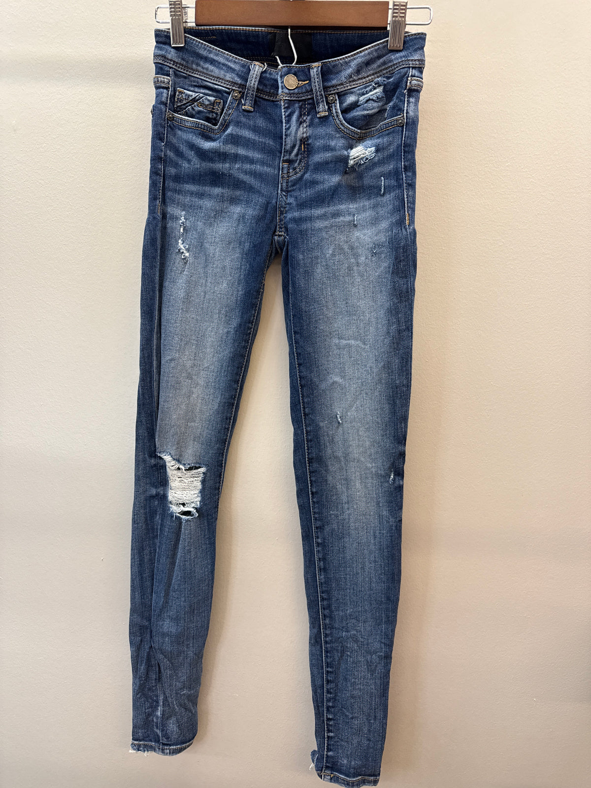 PK 0006 Buckle Black Skinny Jeans - 23x31