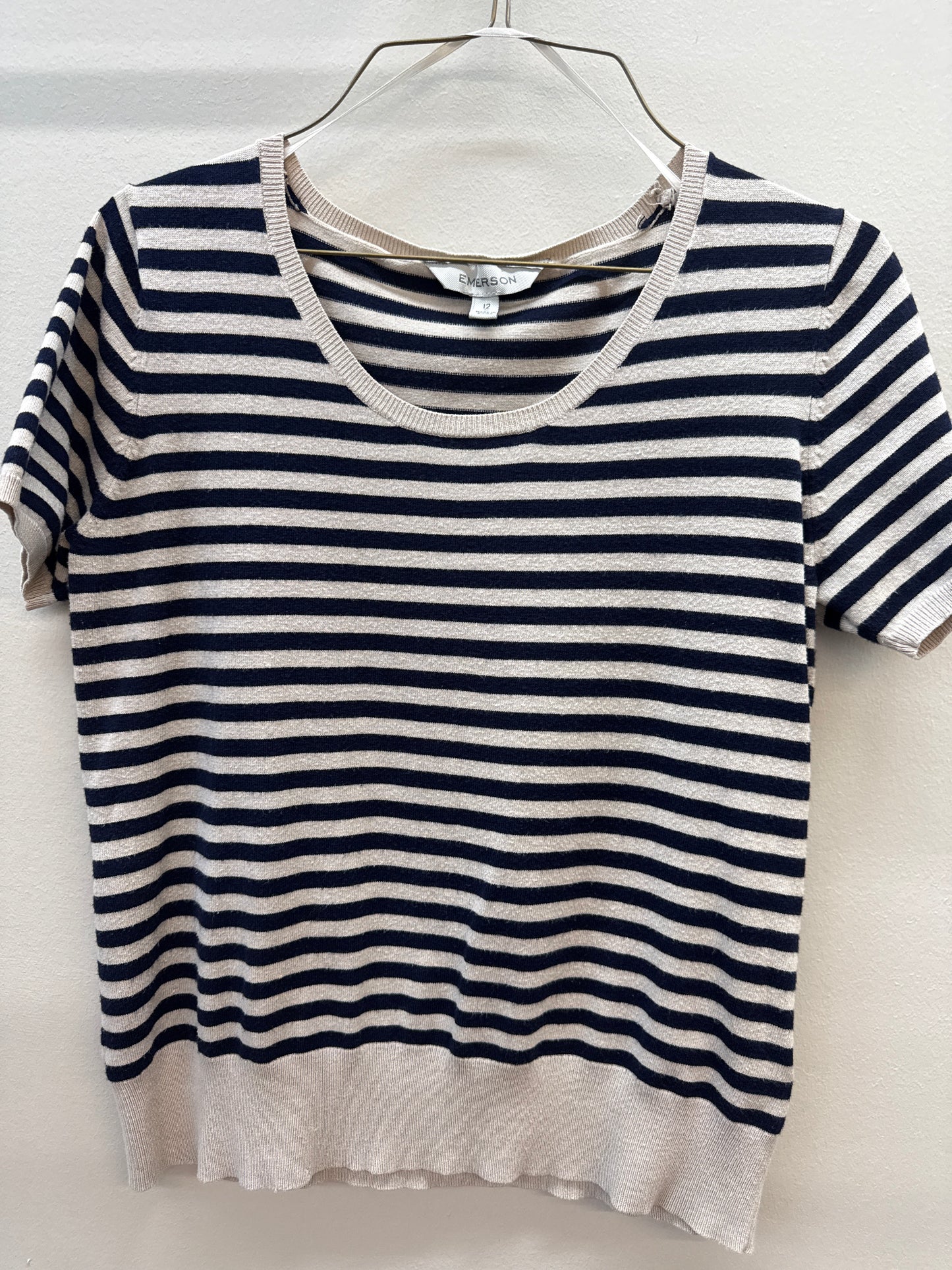 BL 0013 Navy Stripe Top - Small/Medium