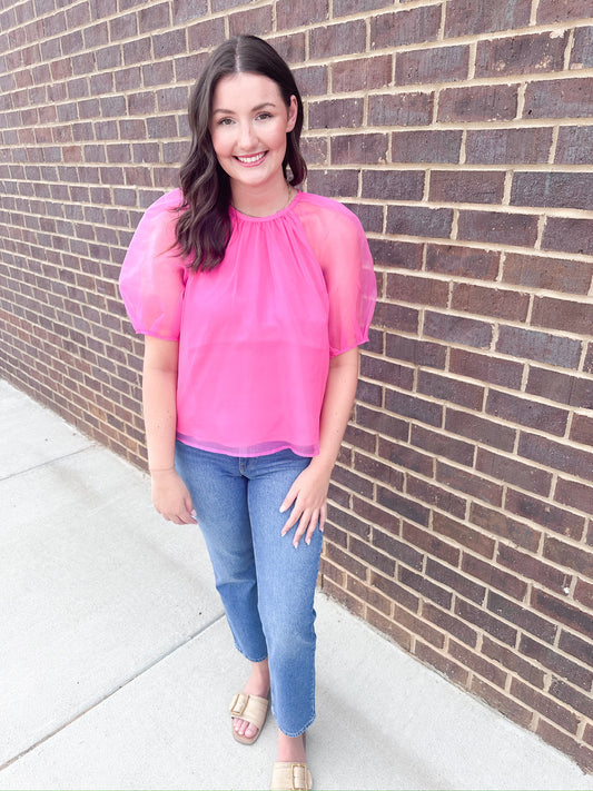 CROSBY Raelynn Top - Mollie Pink