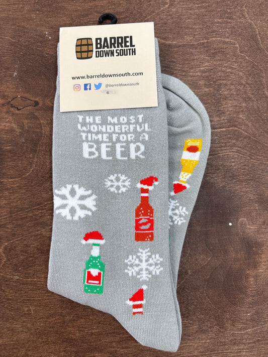Most Wonderful Time Beer Socks