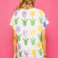 Queen of Sparkles White Multi Tulip Tee