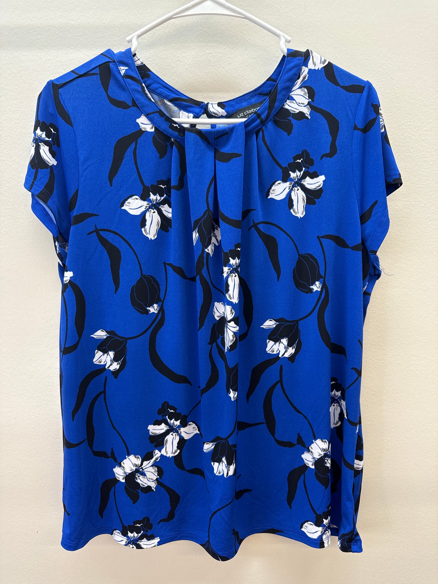 OR 0011 Royal Blue Flower Top - Large