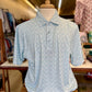 Blue Splash Print Polo