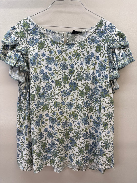 BL 0014 Garden Flutter Sleeve Top - 1XL