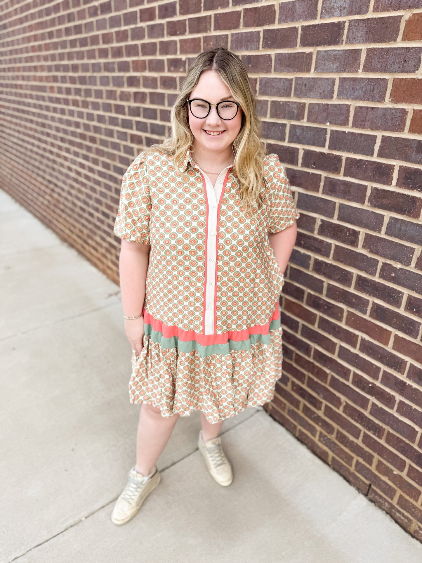 Curvy Geo Print Dress