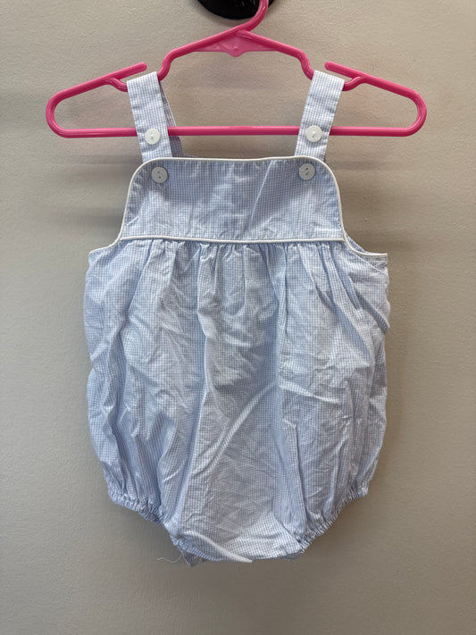 PK 0002 Petit Bebe Blue Check Bubble - 18 months