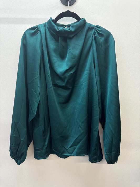 YW 0004 Entro Green Dressy Top - Medium