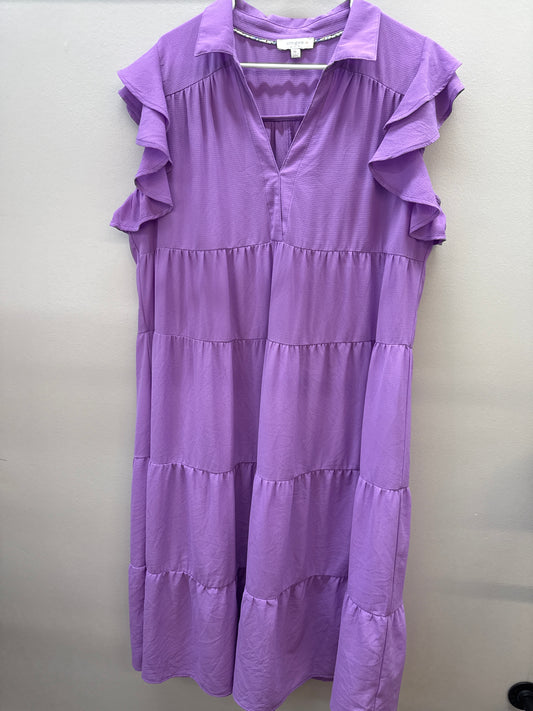 BL 0012 Umgee Purple Tiered Dress - 1XL