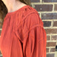 Rust Round Neck Top