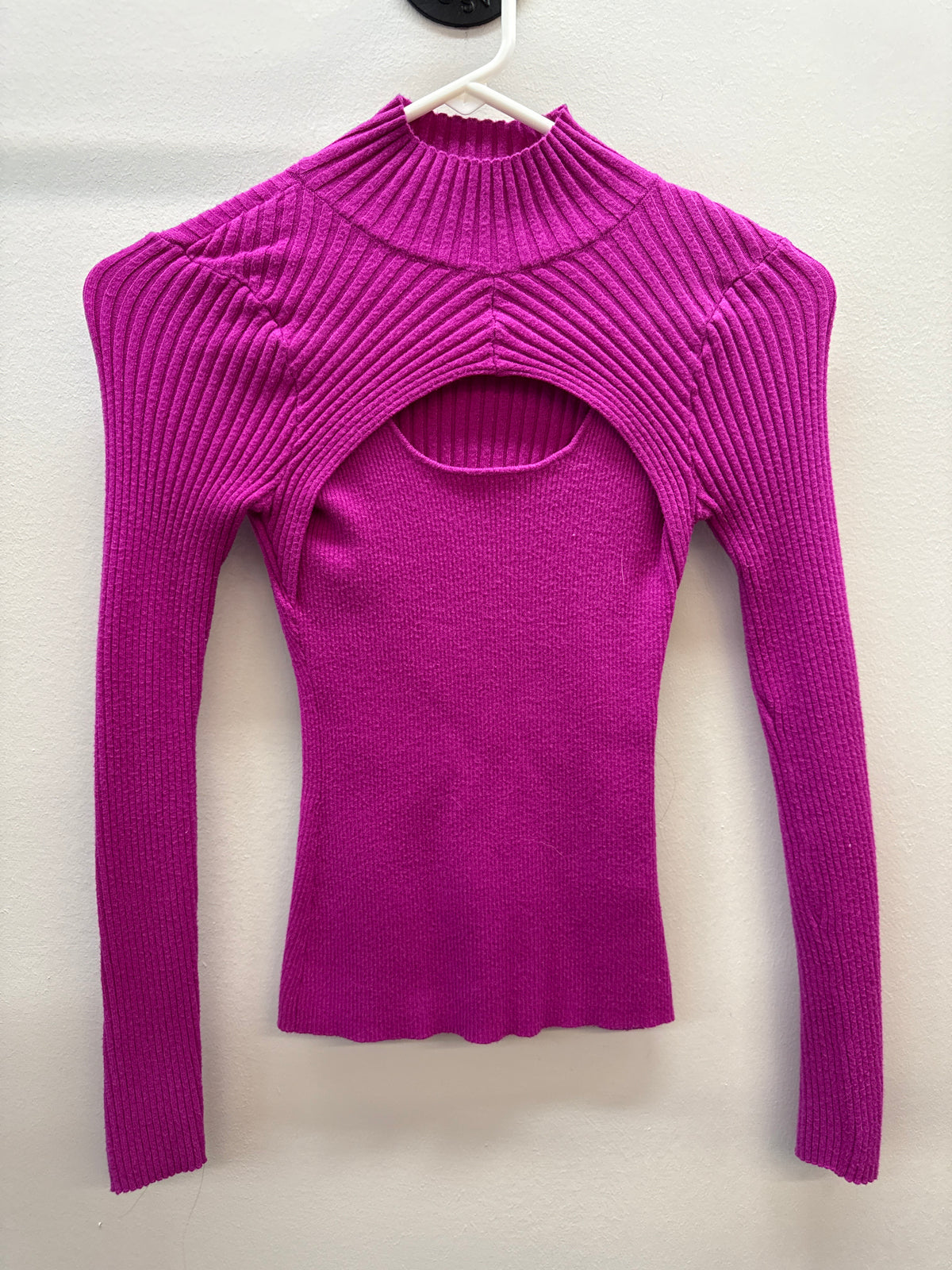 PK 0007 Pink Ribbed Sweater