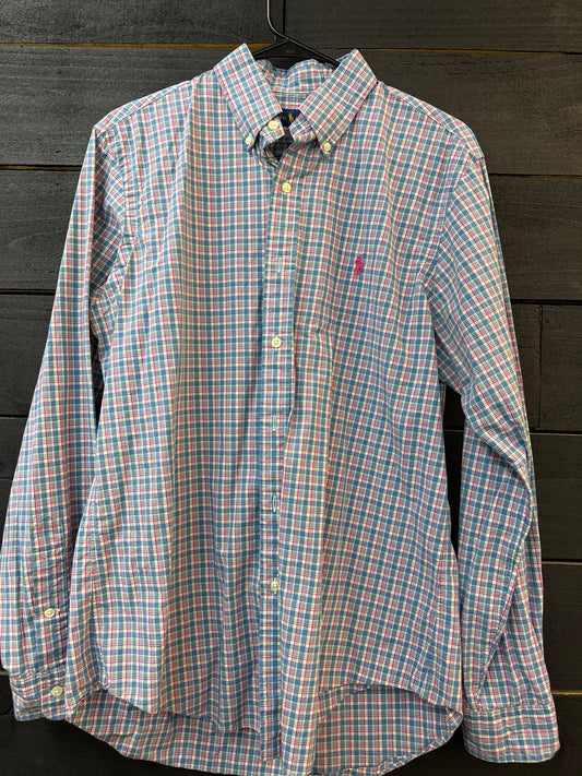 PK 0003 Ralph Lauren Button-up Blue/Pink - Medium