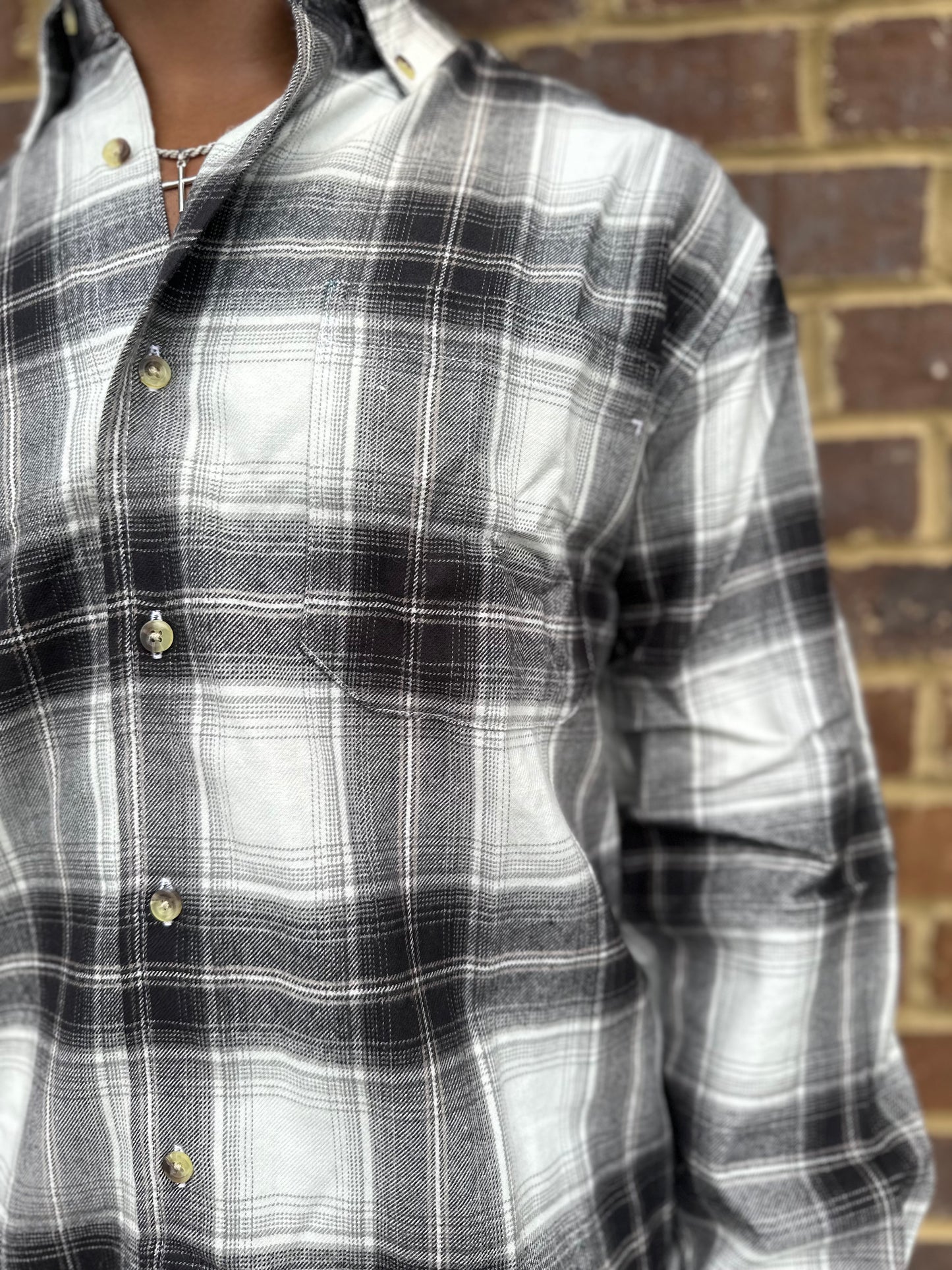 Black/Grey Plaid Flannel