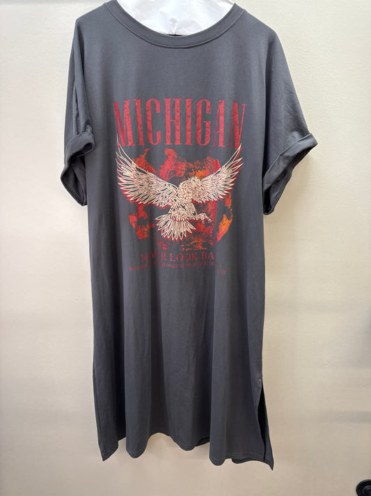 GR 0024 Michigan Midi T-shirt Dress - 1XL