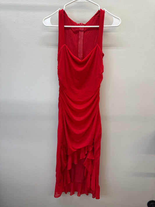 PK 0007 Red Fitted Dress - Medium