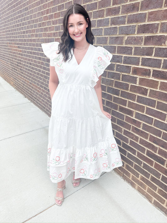 CROSBY Walker Dress - White
