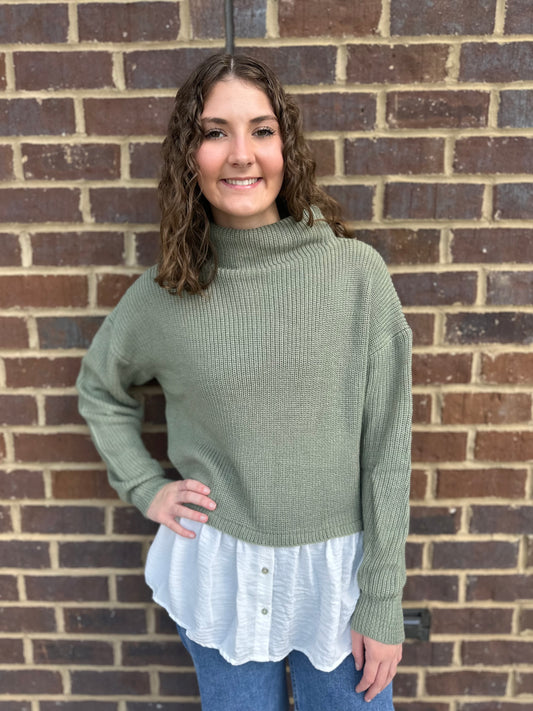 Sweater with Layered Top